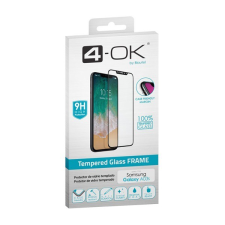 BLAUTEL 4-OK képernyővédő üveg (3D, íves, karcálló, tokbarát, ujjlenyomat olvasó, 9H) FEKETE [Samsung Galaxy A03s (SM-A037F)] (PRF03S) mobiltelefon kellék