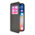 BLAUTEL 4-OK tok álló, bőr hatású (FLIP, oldalra nyíló, asztali tartó funkció, hívószámkijelzés, View Window) FEKETE [Apple iPhone XS Max 6.5] (FBWIXP)
