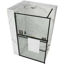  Bler Zuhanyfal - Fekete - 100 cm kád, zuhanykabin