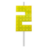 Blocks Építőkocka 2-es Yellow Blocks tortagyertya, számgyertya