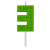 Blocks Építőkocka 3-as Green Blocks tortagyertya, számgyertya