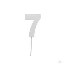 Bloomi Szám 7-es betûzõs fa 7 cm fehér S/10 party kellék