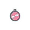 Blucky Bone Dark PInk Dog Tag large
