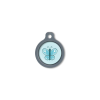 Blucky Butterfly Turquoise Blue Dog Tag medium