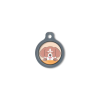 Blucky Happy Pup Pastel Orange Dog Tag medium