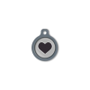 Blucky Heart Grey Dog Tag medium