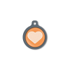 Blucky Heart Orange Dog Tag large