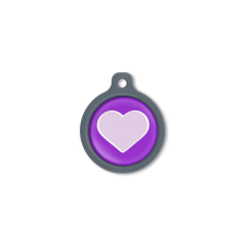 Blucky Heart Purple Dog Tag large nyakörv, póráz, hám kutyáknak