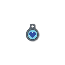 Blucky Heart Turquoise Blue Dog Tag small nyakörv, póráz, hám kutyáknak