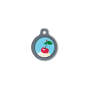 Blucky Sweet Cherry Turquoise Blue Dog Tag medium