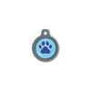 Blucky Wild Paw Turquoise Blue Dog Tag medium