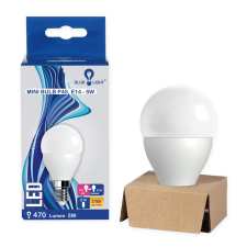 BLUE LIGHT Led 5W E14 gömb 470lm 2700k Blue Light izzó