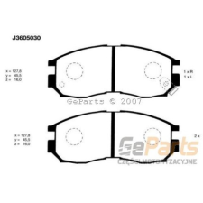 BLUE PRINT fékbetét készlet 128mm,127,8mm,52mm,elsőtengely,akusztikus kopásjelzéssel fékbetét