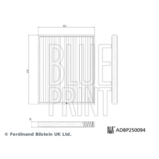 BLUE PRINT szűrő, utastér levegő BLUE PRINT ADBP250094 autóalkatrész