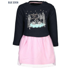 Blue Seven Csinos hattyú mintás ruha sötétkék rózsaszín 1-3 hó (62 cm) lányka ruha