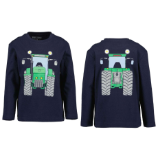 Blue Seven póló munkagépes kék traktoros elől hátul mintás 2 év (92 cm)