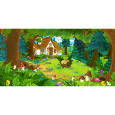  Blueback MAT fotótapéta, Faház, gyerekrajzok, 300 x 200 cm tapéta, díszléc és más dekoráció