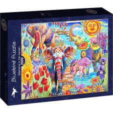Bluebird Puzzle Bluebird 2000 db-os Puzzle - Elephants In The Garden (90015) (3663384900150) puzzle, kirakós