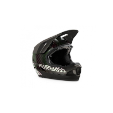 BLUEGRASS Legit Carbon fullface DH-Enduro bukósisak, L-es (58-60cm), fekete mintás kerékpáros sisak