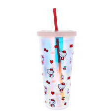 Blueprint Collections Ltd Blueprint műanyag pohár szívószállal (600ml), Hello Kitty PiP (5) party kellék