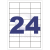BLUERING Etikett címke, 64,3x34mm, 100 lap, 24 címke/lap Bluering®