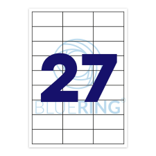 BLUERING Etikett címke, 70x32mm, 100 lap, 27 címke/lap (5999093849175) etikett