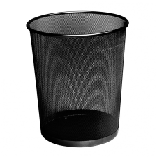 BLUERING Fémhálós papírkosár 20 liter 29,5x33cm, nagy Bluering® fekete fémhálós tároló