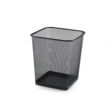 BLUERING Fémhálós papírkosár szögletes Bluering® fekete fémhálós tároló