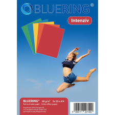 BLUERING Fénymásolópapír A4 80g INTENZÍV színes 5x20 ív/csomag BLUERING fénymásolópapír