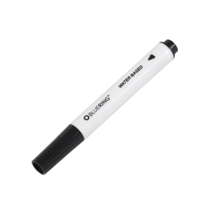 BLUERING Flipchart marker rostirón vizes kerek végű 3mm, Bluering® fekete filctoll, marker