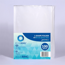 BLUERING Genotherm &#039;L&#039; A4, 80 micron víztiszta Bluering® 100 db/csomag, lefűző