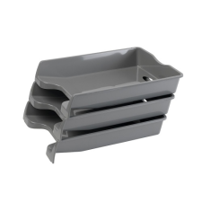 BLUERING Irattálca műanyag 355, 355x255x60mm, Bluering®, szürke irattálca