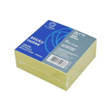 BLUERING Jegyzettömb öntapadó, 76x76mm, 320lap, kocka Bluering® sárga post-it
