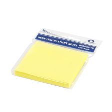 BLUERING Jegyzettömb öntapadó, 76x76mm, 80lap, Bluering® , neon sárga post-it