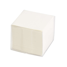 BLUERING Kockatömb 8x8x6,5cm, ragasztás nélküli, transzparens tartóban 80% fehérség bluering® fehér jegyzettömb