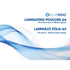 BLUERING Lamináló fólia A4, 175 micron 100 db/doboz, Bluering® lamináló fólia