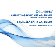 BLUERING meleglamináló fólia, névjegykártya méret, 125 mikron, 100 db lamináló fólia