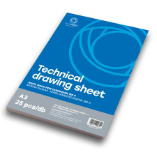 BLUERING Műszaki rajzlap A3, 180g. 25ív/csomag, Bluering® rajzlap