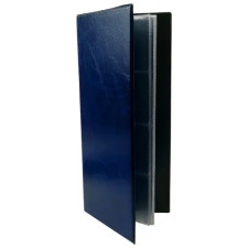 BLUERING Névjegytartó Maxi pvc borítású karton 80 db-os kék névjegytartó