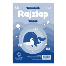 BLUERING Rajzlap A4, félfamentes fóliázva Bálnás Bluering® 10 ív/csomag, rajzlap