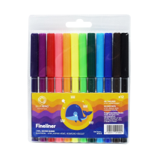 BLUERING Rostirón kúpos végű, vízbázisú készlet, 1mm, Bluering®, 12 klf. szín filctoll, marker