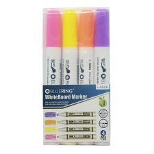 BLUERING Táblamarker kerek test Bluering® neon, 4 klf. szín filctoll, marker