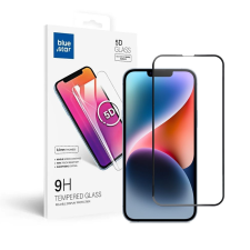 BlueStar Apple iPhone 14 Plus 5D Full Cover teljes kijelzős üvegfólia, Fekete keret mobiltelefon kellék