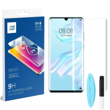 BlueStar Huawei P30 Pro üvegfólia, tempered glass, előlapi, UV, edzett, hajlított, Bluestar mobiltelefon kellék