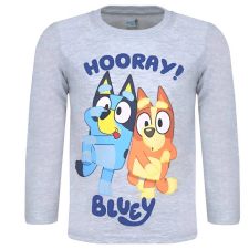 Bluey Hooray! Grey gyerek hosszú póló, felső 3 év / 98 cm gyerek póló