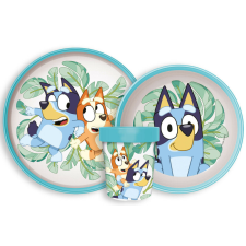 Bluey Leaves csúszásmentes étkészlet, micro műanyag szett babaétkészlet
