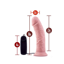 Blush Novelties Dr. Skin Dr. Joe 8" - távirányítós, letapasztható, vízálló, élethű vibrátor - 20,3 cm (testszínű) vibrátorok