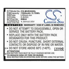 BM44 Telefon akkumulátor 1500 mAh mobiltelefon akkumulátor