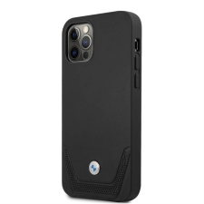 BMW Apple iPhone 12/12 Pro Max BMW BMHCP12LRSWPK Bőr Hátlap - Fekete tok és táska