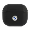 BMW BMA3SSLBK AirPods 3 fekete valódi bőr ezüst logós tok